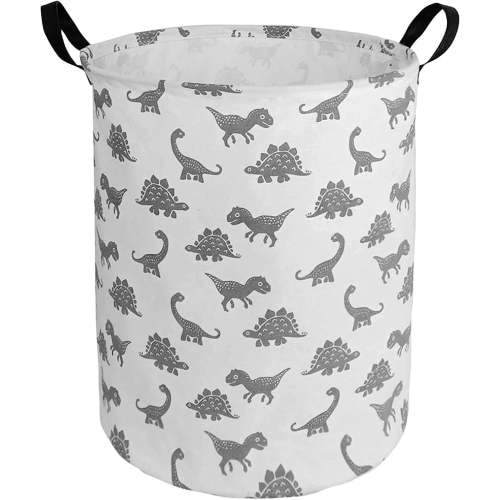 ZUEXT Cotton Linen Canvas Dinosaur-08 Laundry Hamper