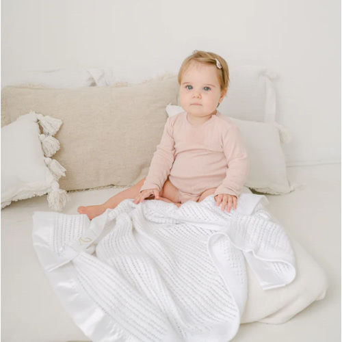 Cellular Baby Blanket - White Trim