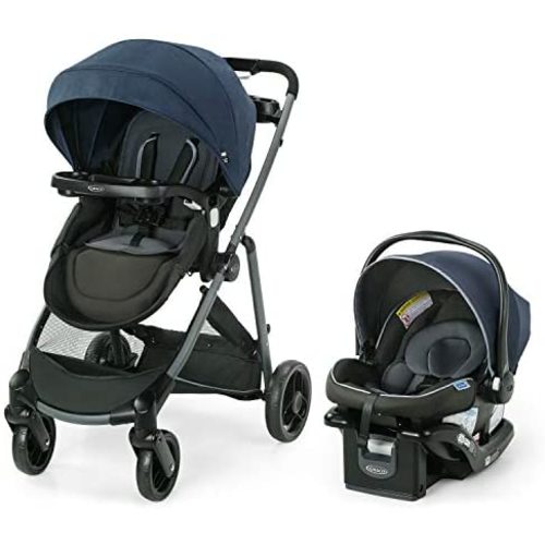 Graco Modes Element LX Travel System | Includes Baby Stroller with Reversible Seat, Extra Storage, Child Tray, One Hand Fold and SnugRide® 35 Lite LX Infant Car Seat, Lanier