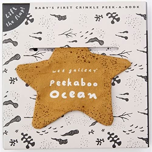 Peekaboo Ocean: Baby's First Crinkle Peek-A-Book - Lift the flap! (Wee Gallery Peekaboo Cloth Books, 2)