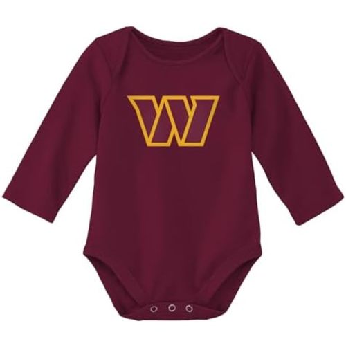 Outerstuff NFL Newborn & Infants 0-24 Months Official Primary Logo Long Sleeve Creeper Bodysuit Romper