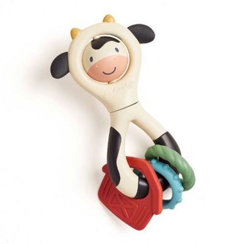 Itzy Ritzy Itzy Spinner Sensory Teething Rattle - Cow