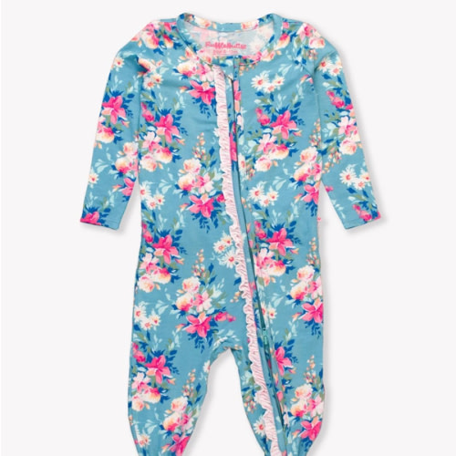 Ruffle One Piece Footie Pajamas