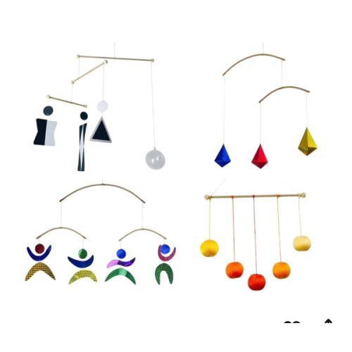 Set of 4 portable montessori - Munari, Gobbi, Octahedron, Dancers. Montessori mobile, Baby mobile, Hanging mobile baby boy and girl