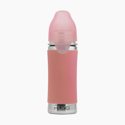 Pura Stainless Steel Baby Bottle - Rose, 9oz