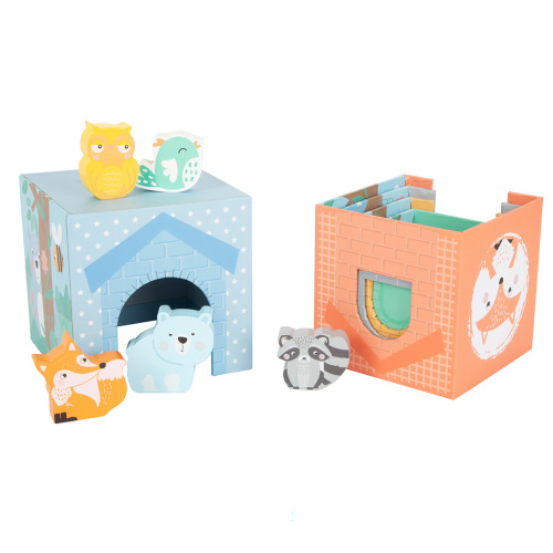 Small Foot Wooden Toys Pastel Animals Stacking Tower Designed for Children Ages 12+ Months