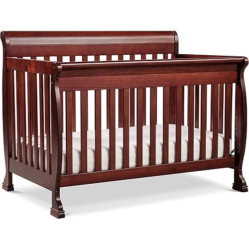 DaVinci Kalani 4-in-1 Convertible Crib in Rich Cherry, Greenguard Gold Certified