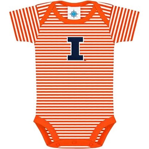 Creative Knitwear College Baby NCAA Infant Striped Bodysuit
