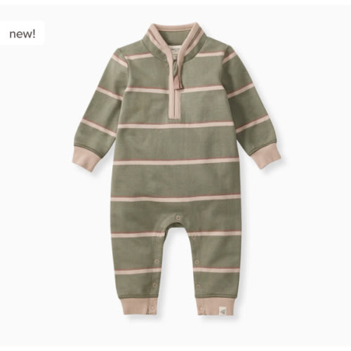 Holland Stripe Organic Baby Boy Jumpsuit - Tranquility – Burt's Bees Baby