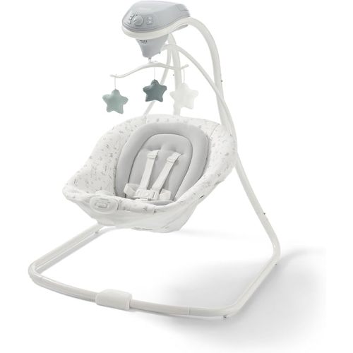 Graco Simple Sway Baby Swing, Side‑to‑Side Motion, Infant Swing with 6 Speeds, Vibration, Ivy