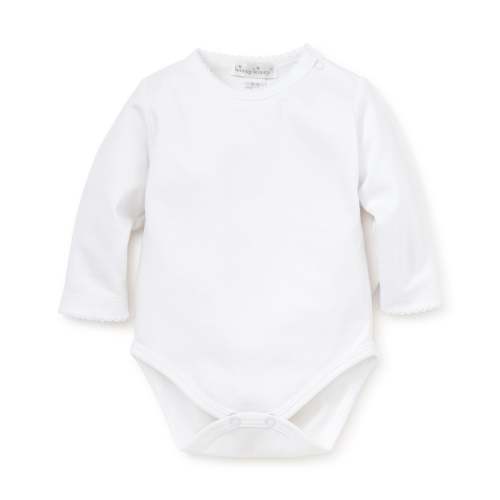 White Kissy Basics Long Sleeve Bodysuit