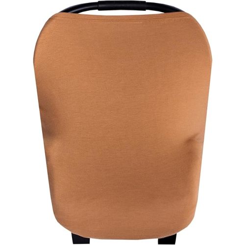 Copper Pearl Multi-Use Cover: Car Seat Covers, Nursing Cover, and Stroller Cover for Sun - Stretchy Fabric, All-Season Use, Stylish Designs, Easy Access for Moms - Camel