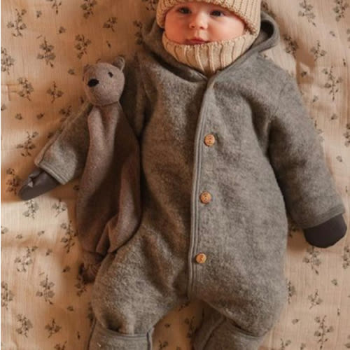 Pipit Baby & Kids Suit - Merino Wool Fleece - Driftwood