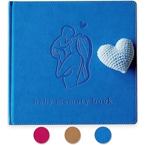 Beautiful Baby Memory Book with Colorful Baby Stickers; Baby Book Keepsake for Memories and Milestones First 7 Year; Thoughtful Baby Shower Girl or Boy Gift; Mother and Child Imprinted Art