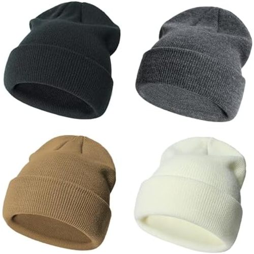 Urban Virgin Toddler Winter Hat Baby Beanie Kids Beanies Boys Hats Knit Winter Caps Soft Infant Girls 4 Packs