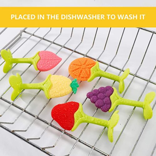 NASHRIO Baby Teething Toys 5 Pack - Silicone BPA Free Natural Organic Freezer Safe Teethers for Newborn Infant, Soft & Textured - Babies Shower Gift