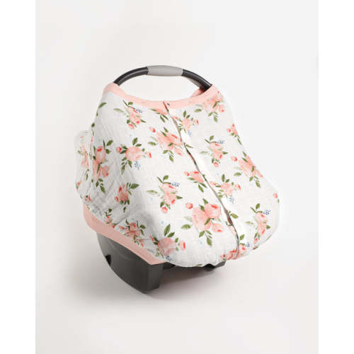 Cotton Muslin Car Seat Canopy - Watercolor Roses
– Little Unicorn USA
