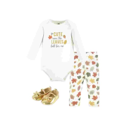 Hudson Baby Long Sleeve Bodysuit, Pant and Shoe, 0-18 Months