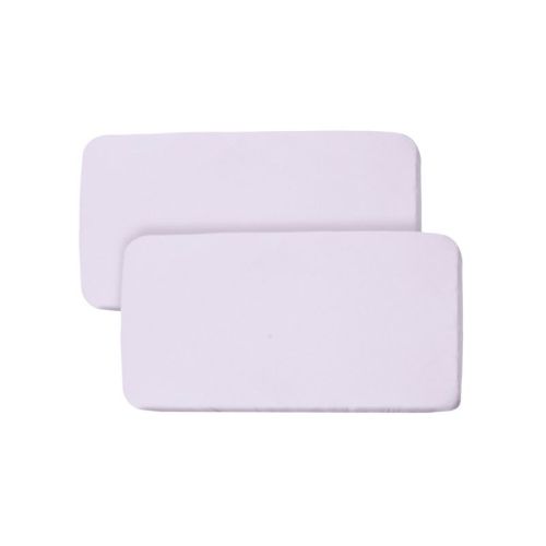 BreathableBaby All-in-One Fitted Sheet & Waterproof Cover, For 33" x 15" Bassinet Mattress (2-Pack), Lavender