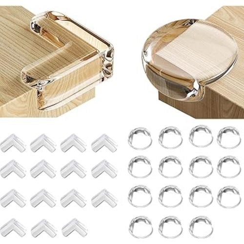 30 PCS Corner Protectors for Baby, Baby Proof Table Corner Protectors for Baby, Furniture Corner Guard and Edge Safety Bumper for Table Edges or Sharp Corners Baby Proofing Injury