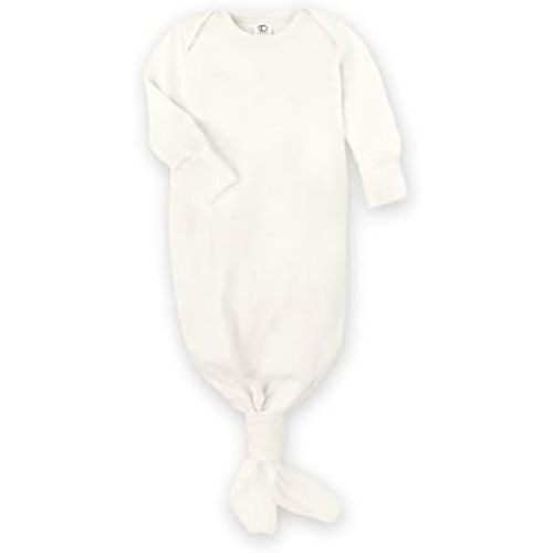 Colored Organics Baby Organic Cotton Knotted Gown - Infant Gown with Mitten Cuffs