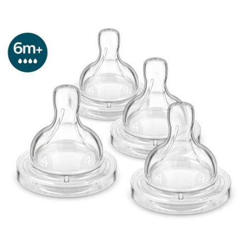 Philips Avent 4pk Anti-colic Baby Bottle Nipple - Flow 4