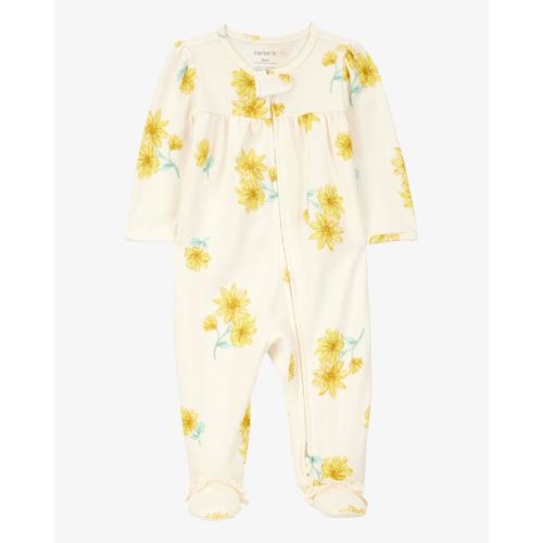 Baby Floral 2-Way Zip Cottton Sleep & Play Pajamas - Carter's | Carter's