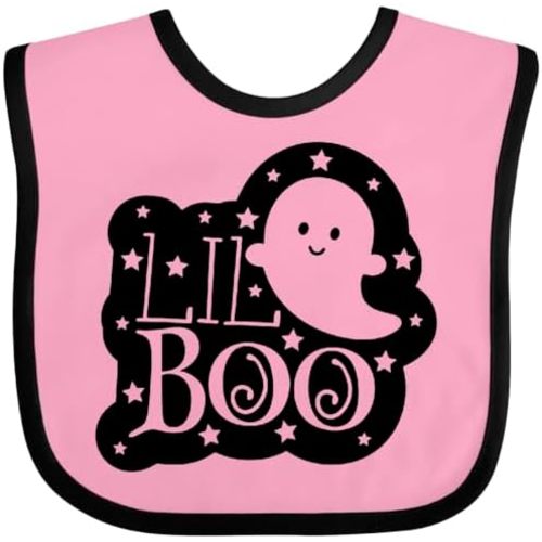 inktastic Lil Boo Halloween Ghost Baby Bib