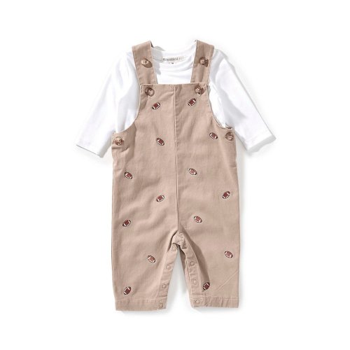 Adventurewear 360 Baby Boys Football Schiffli Overall Romper Set