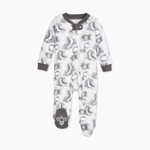 Burt's Bees Baby Organic Sleep & Play Footie Pajamas - Cloudy Night, 0-3 Months