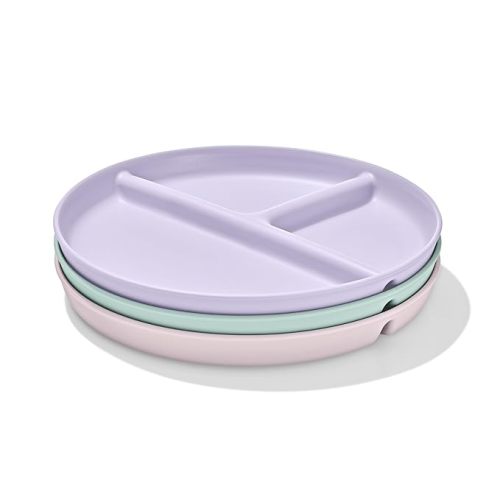 OXO Tot Stackable Divided Plates Set - 3pk - Light