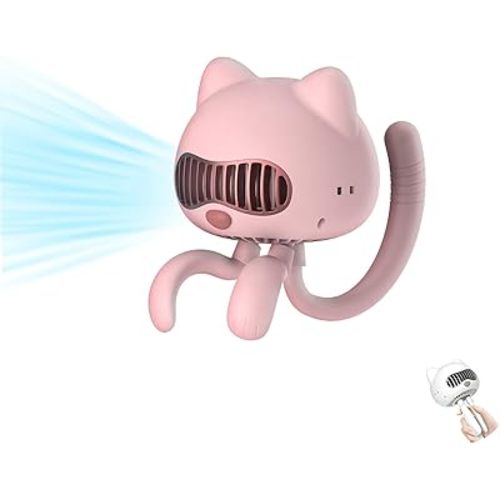 F08 Stroller Fan,HandheldFan,TableFan Powerful,2000mAh Battery USB Rechargeable,Non-touch Design,Aroma Fan,for Women/Family (Pink)