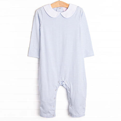 Elliot Romper, Blue Stripe – Stitchy Fish