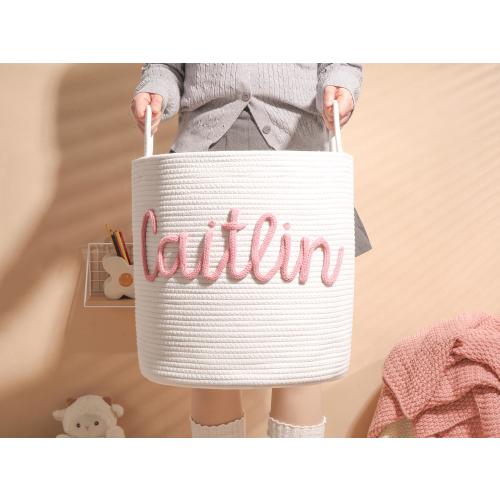 Handmade Name Basket, Personalized Baby Shower Gift Basket, Home Storage Basket, Toy Basket, Toy Organizer, Newborn Gift, Baby Name Gift