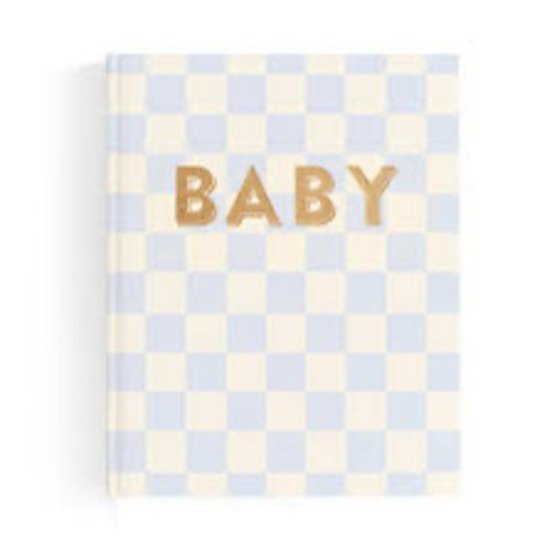 Baby Book Blue Check
