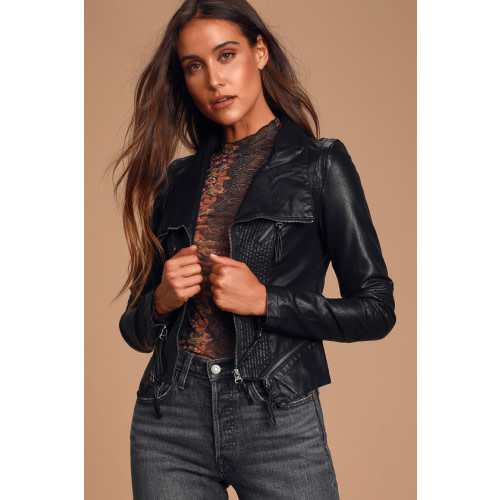 Vegan Leather Jacket - Black Jacket - Moto Jacket - Lulus