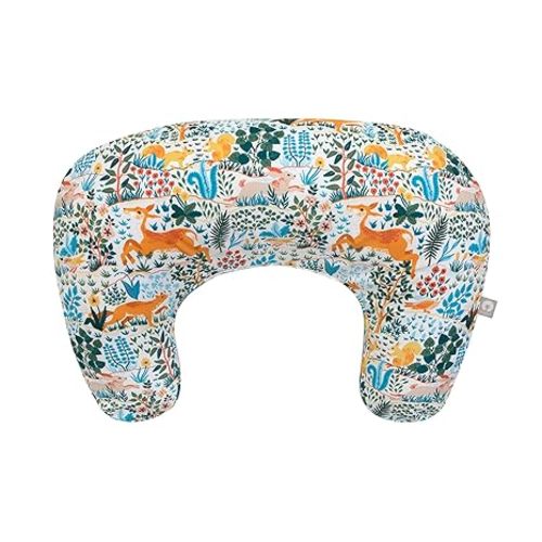Boppy Nursing Pillow - Ergonomic Bottle & Breastfeeding Pillow with High, Firm, Large Area, Water-Repellent Cushion with Washable Cover; Baby Safety Alliance Verified - Colorful Forest Animals
