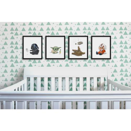 Spa Wars Nursery Wall Art PRINT SET of 4, Kids Decor, Nursery Art Print Set, Baby Shower Gift Idea