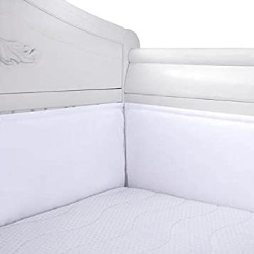 4 Sides Crib Upright Cotton Breathing Bum-per Liner Pads,and Cotton Pads on The Inside of The Baby Crib for Boys or Girls (DVR1)