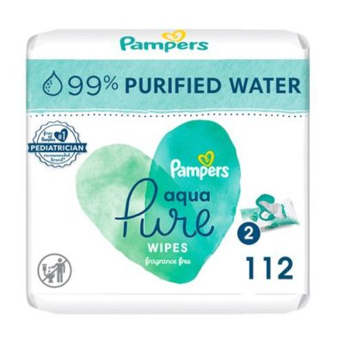 Pampers Aqua Pure Baby Wipes - 56ct