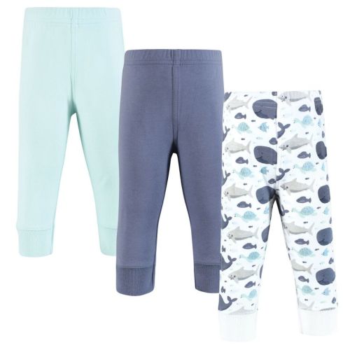 Hudson Baby Infant Boy Cotton Pants And Leggings, Sea Friends, 0-3 Months