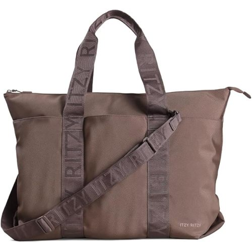 Itzy Ritzy Diaper Bag Tote – Lightweight Weekender with 10 Pockets, Removable Strap, Stroller & Trolley Use