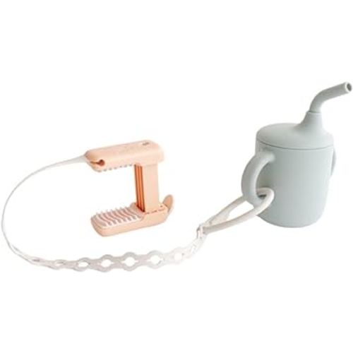 Clip & Strap for Toddler & Baby, Premium Quality, Securely Attaches to High Chair, Car Seat, Sippy Cups Adjustable Toy Holder for Stroller Accessories, Travel Essential Silicone Tether