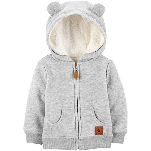 Simple Joys by Carter's Baby Hooded Sweater Jacket with Sherpa Lining