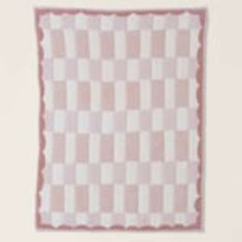 Barefoot Dreams® CozyChic® Scalloped Checked Stroller Blanket at Von Maur