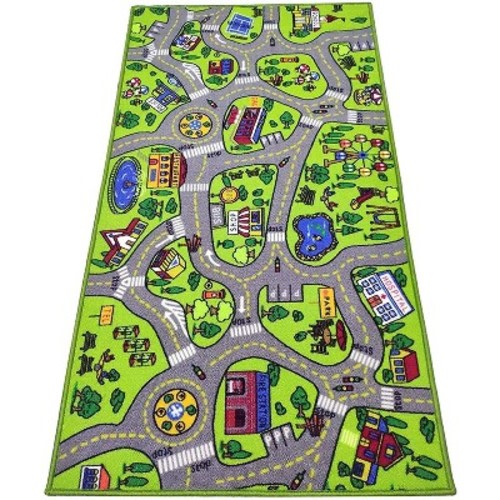 ToyVelt - Toyvelt / Kids Carpet Playmat Car Rug / City Life Educational Road Traffic Multi Color Play Mat / Ages 3 - 12 Years Old - Extra Large
