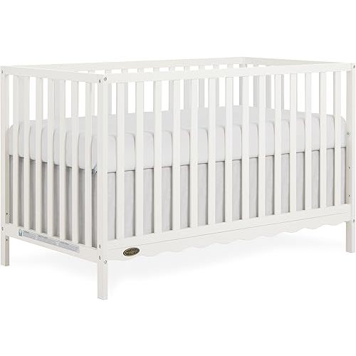 Dream On Me Synergy Wave 5-in-1 Convertible Crib in Cannoli Cream, JPMA & Greenguard Gold Certified, Converts from a Baby Crib to a Toddler Bed, Daybed, and Full-Size Bed