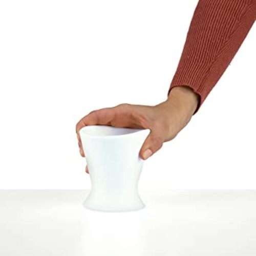 Ingenuity Bokee Baby Bottle Holder Hands Free – One-Hand Bottle or Sippy Cup Prep for Infant to Toddler, White