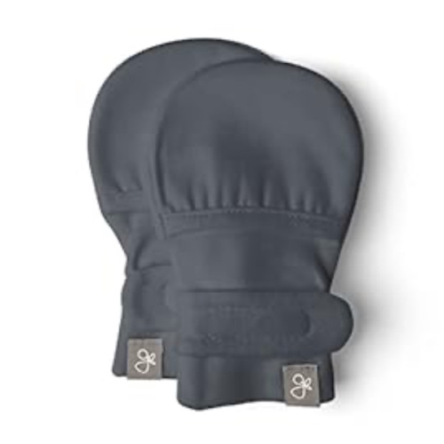 goumikids Viscose Made from Bamboo Cotton Stay-On Mitts, 3-6m Midnight Mitts