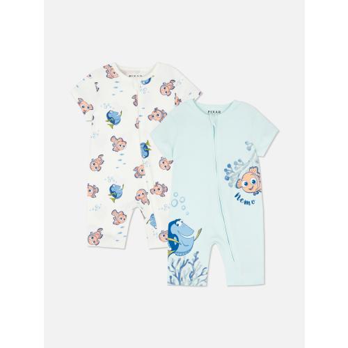 2pk Disney Pixar's Finding Nemo Zip-Up Newborn Rompers